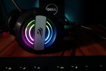 HAVIT H2026d Gaming Headset on the desk of RGB for Gamers office