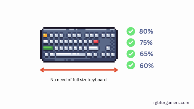 size of gaming keyboard for kids