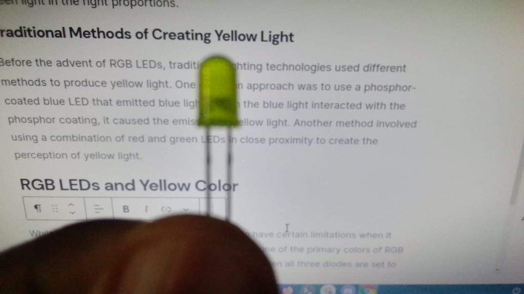 Yellow LED light