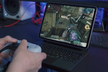 Gamer playing on Gaming laptop