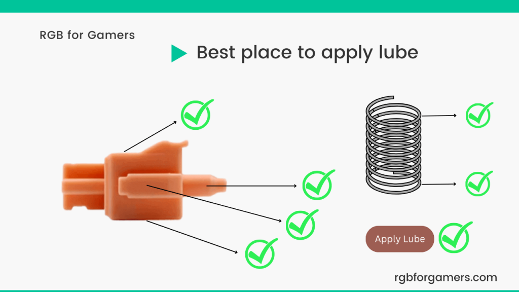 Best place to apply lube