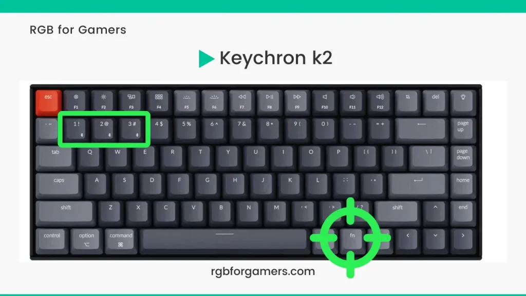 Keychron K2 bluetooth mode active keyboard shortcut